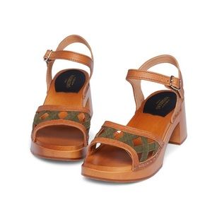 Swedish Hasbeens Suede Basket Sandals